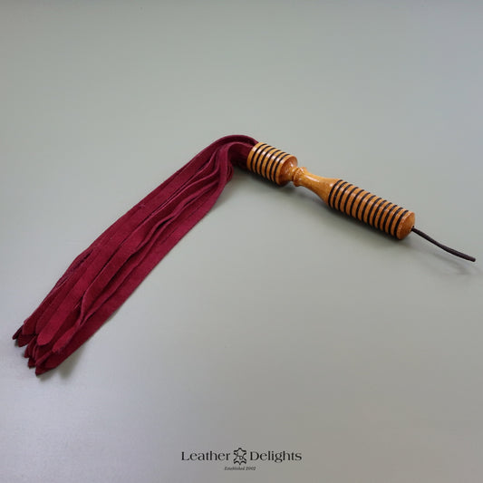 Flogger en daim couleur vin