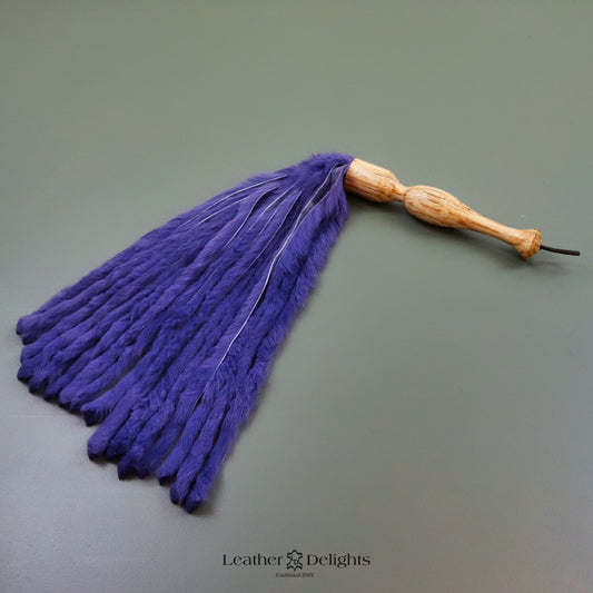 Violet Rabbit Fur Flogger