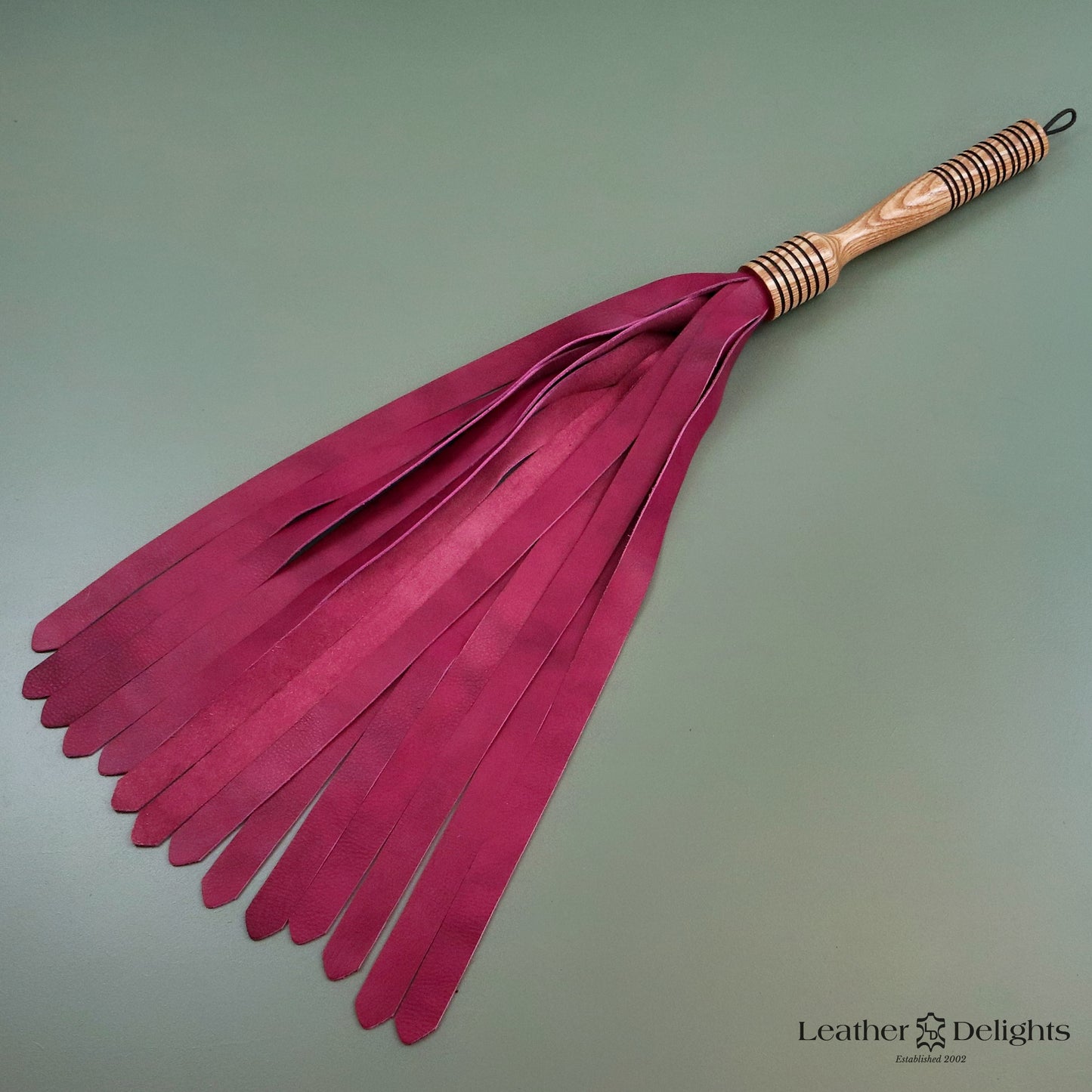 Large Soft Dark Pink Leather Flogger