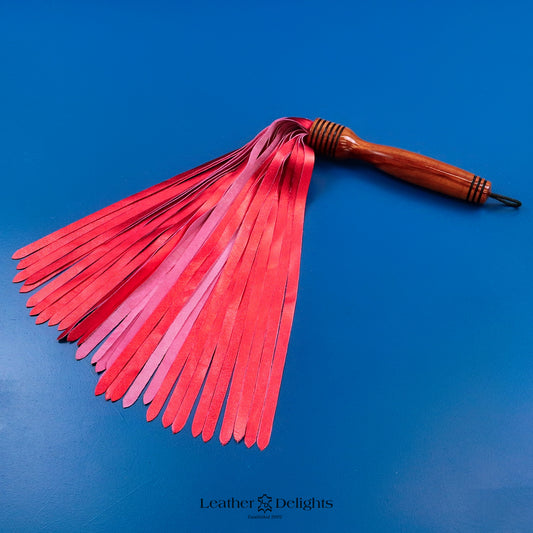 Metallic Red Lambskin Flogger