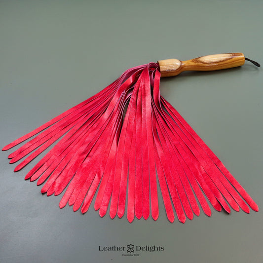 Metallic Red Lambskin Flogger