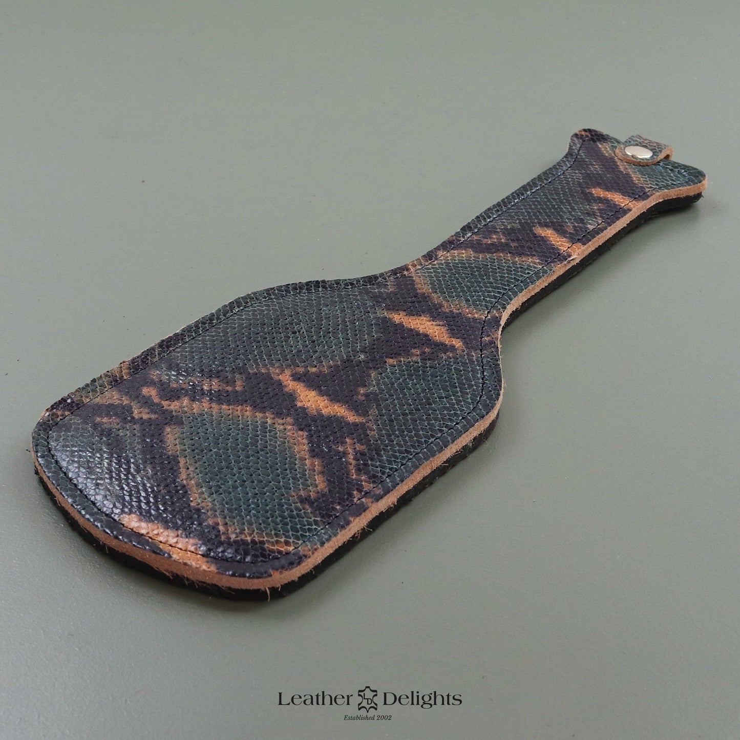 Intimidator - Snake Print Leather & Pyramid Rubber