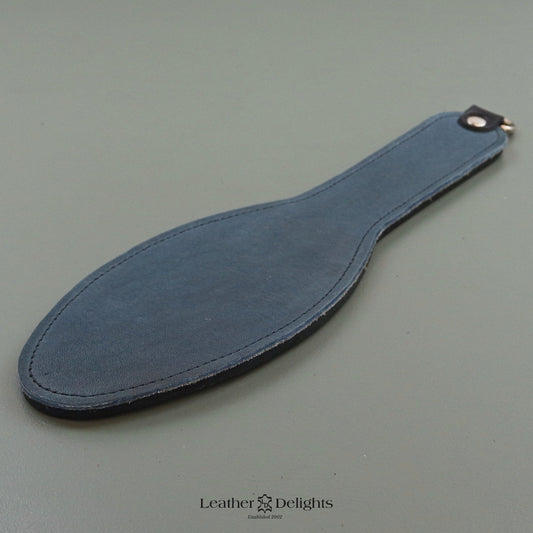 Shoe Sole - Soft Slate Blue Buffalo Leather & Black Leather