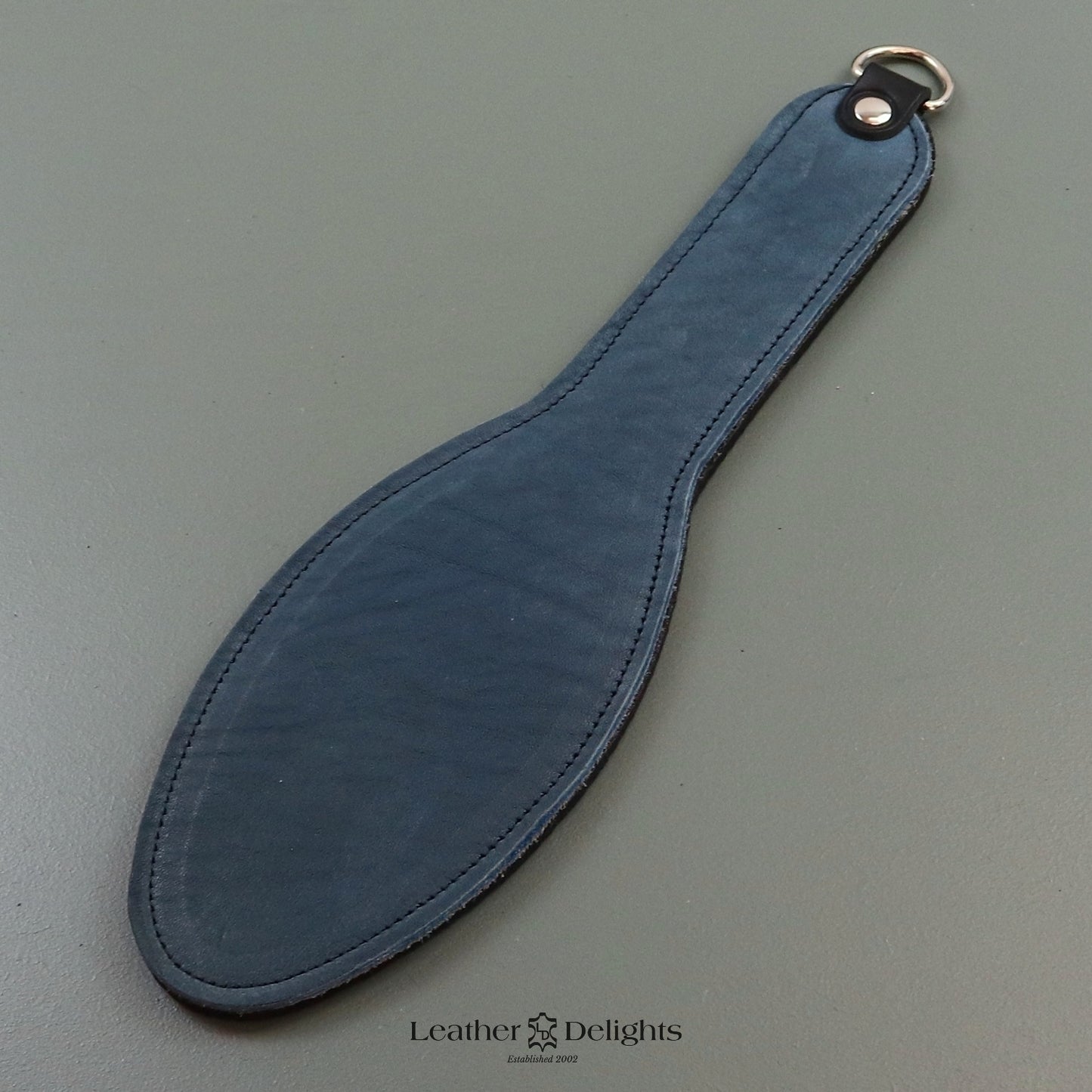 Shoe Sole - Soft Slate Blue Buffalo Leather & Dimpled Rubber