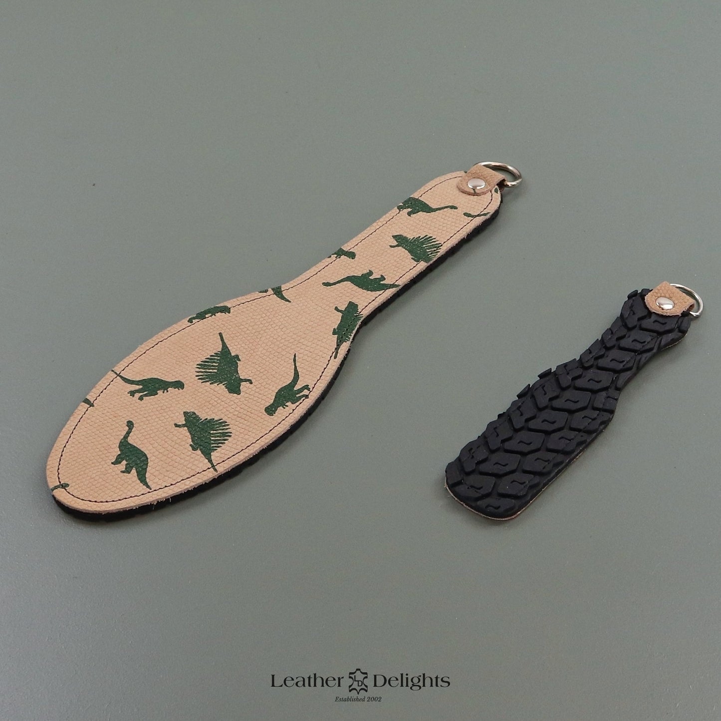Shoe Sole - Dinosaur Print Leather & Tyre Tread Rubber