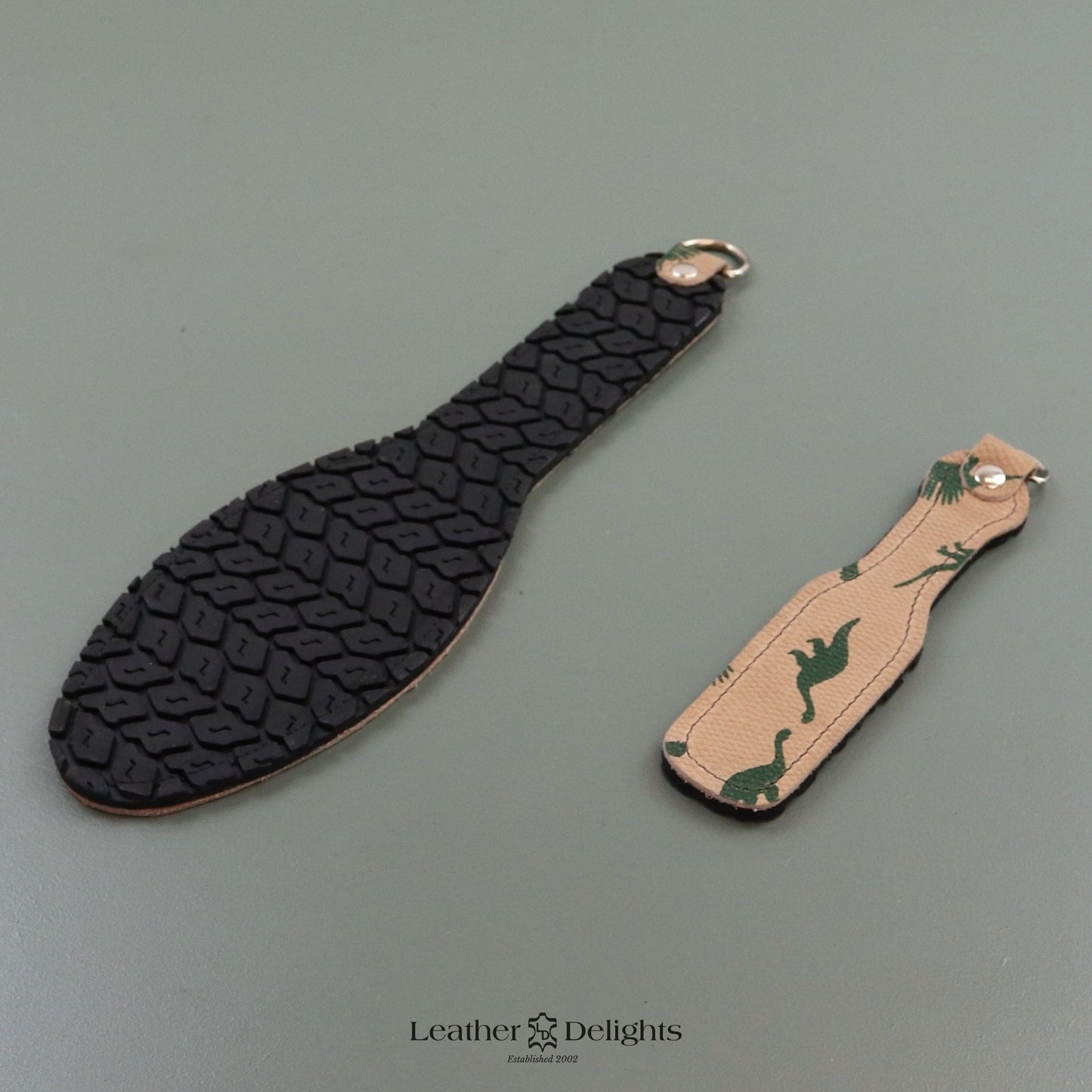 Shoe Sole - Dinosaur Print Leather & Tyre Tread Rubber