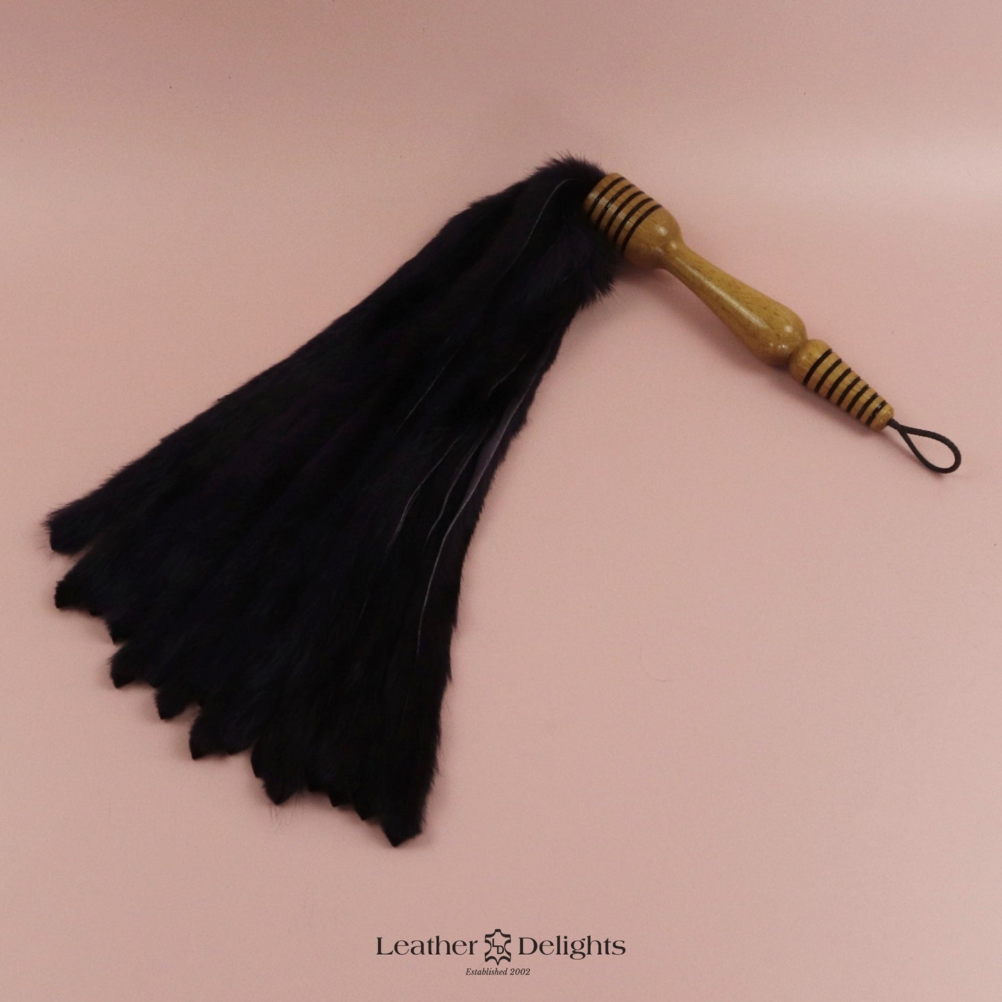 Purple Rabbit Fur Flogger