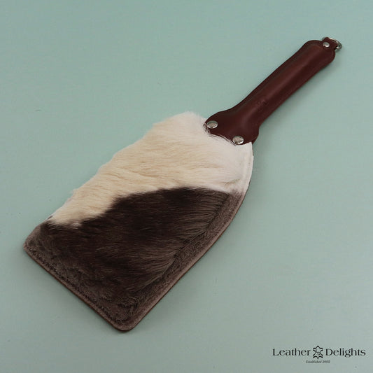 Booty Beater - Tan Leather & Hair on Hide Reindeer with a Tan Handle