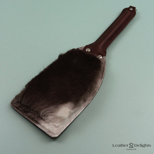 Booty Beater - Brown Leather & Hair on Hide Reindeer with a Brown Handle