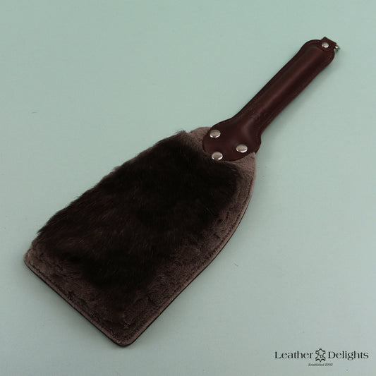 Booty Beater - Brown Leather & Hair on Hide Reindeer with a Brown Handle