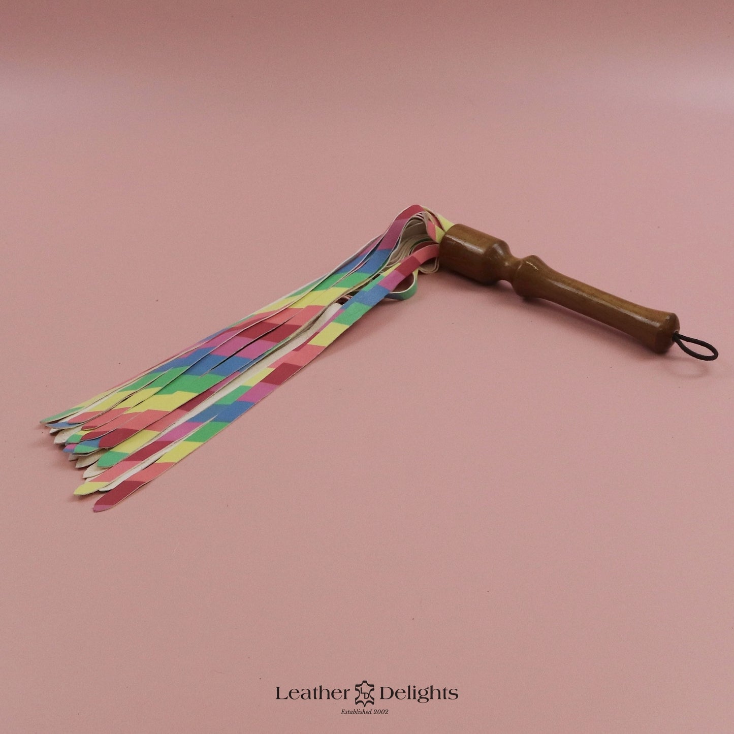 Rainbow Lambskin Flogger