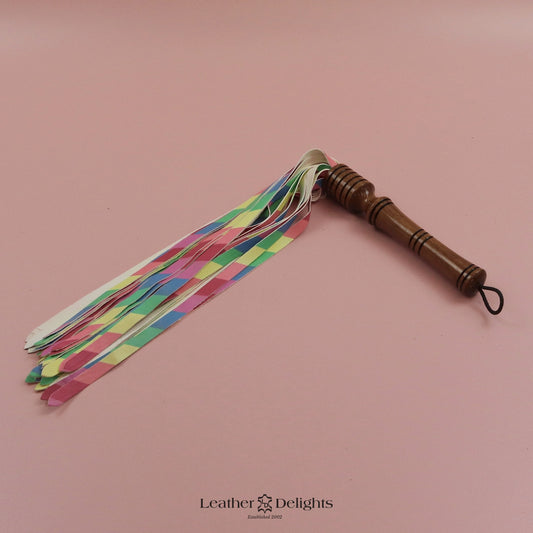 Rainbow Lambskin Flogger