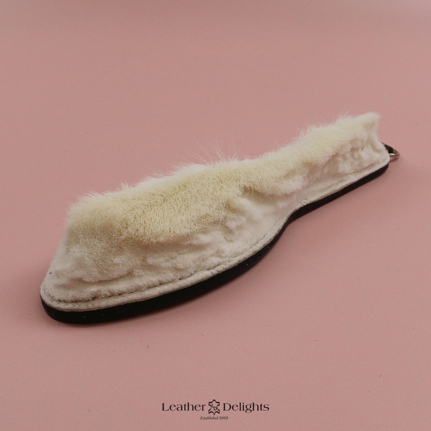 Shoe Sole Paddle - Black Leather & Hair on Hide Reindeer