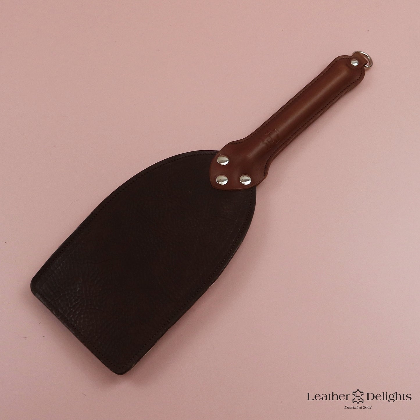 Booty Beater - Brown Leather & Hair on Hide Reindeer with Tan Handle