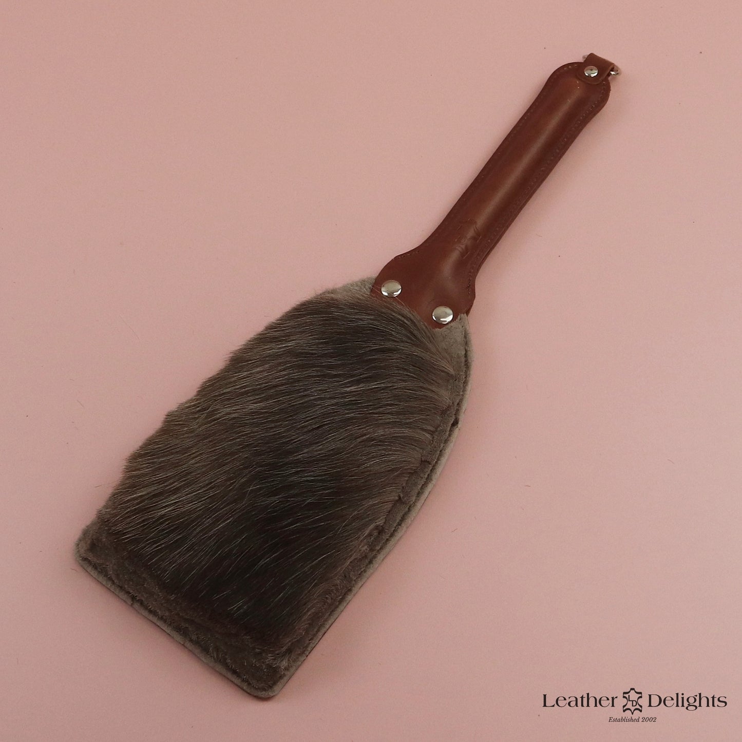 Booty Beater - Brown Leather & Hair on Hide Reindeer and Tan Handle