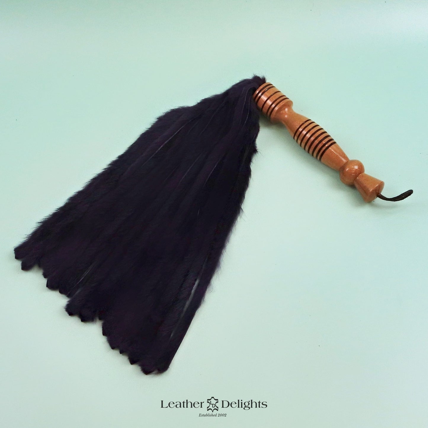 Purple Rabbit Fur Flogger