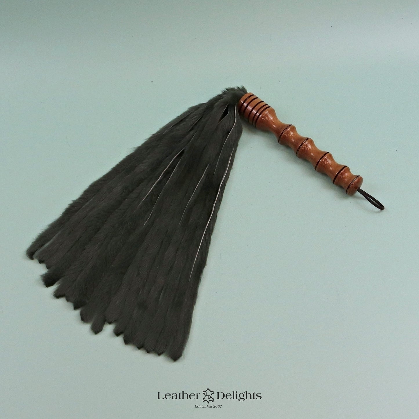 Forrest Green Rabbit Fur Flogger