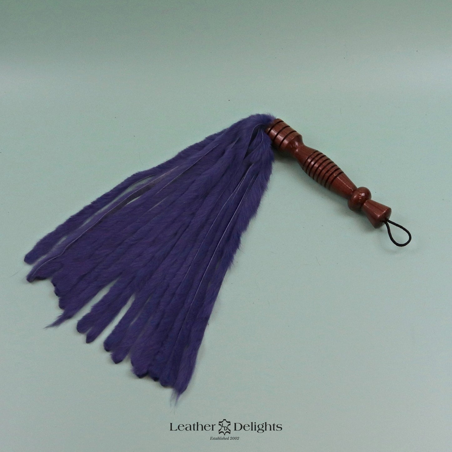 Violet Rabbit Fur Flogger