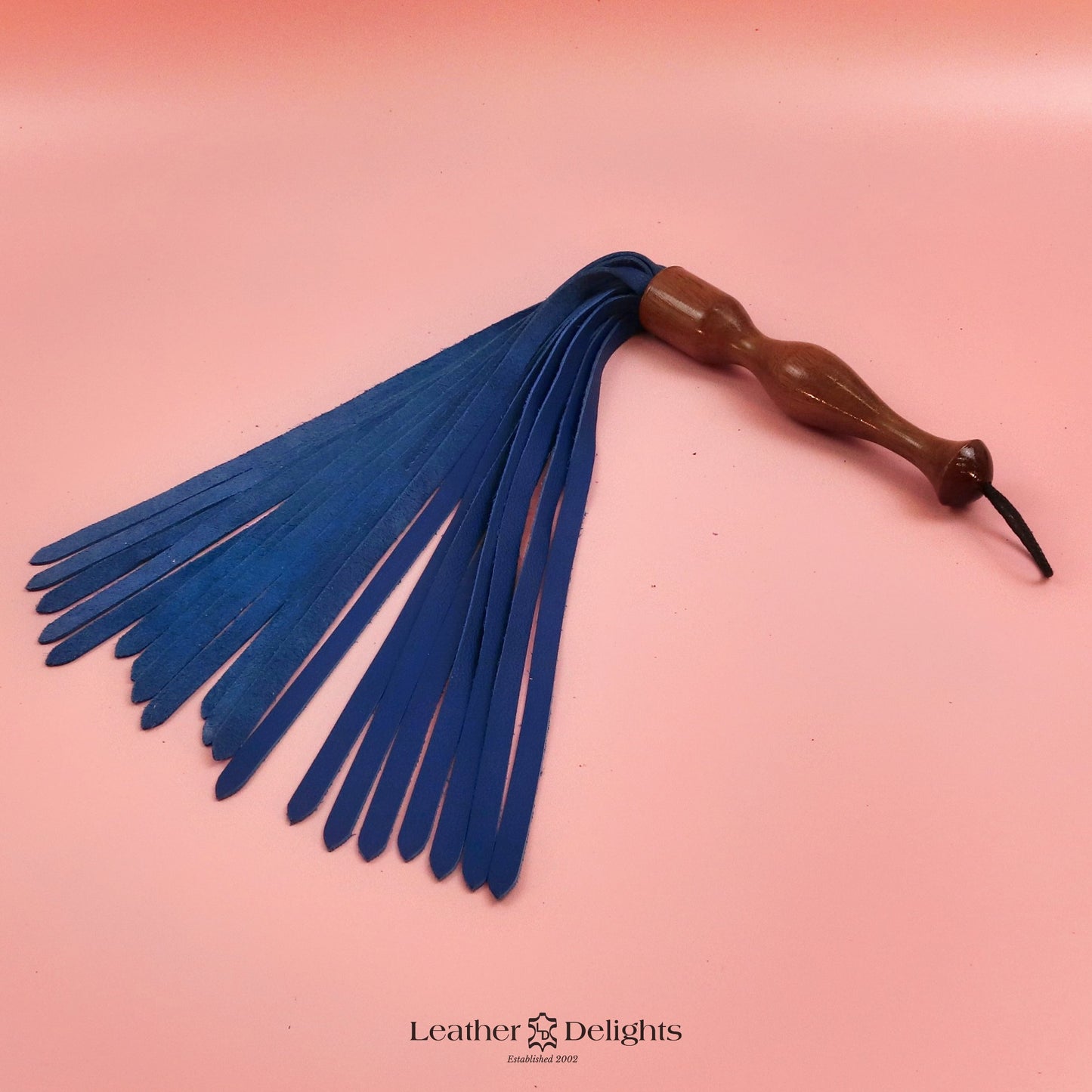 Soft Blue Leather Flogger