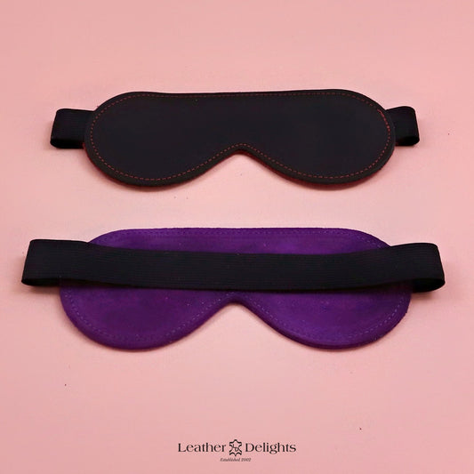 Schwarze Augenbinde mit Wildlederfutter