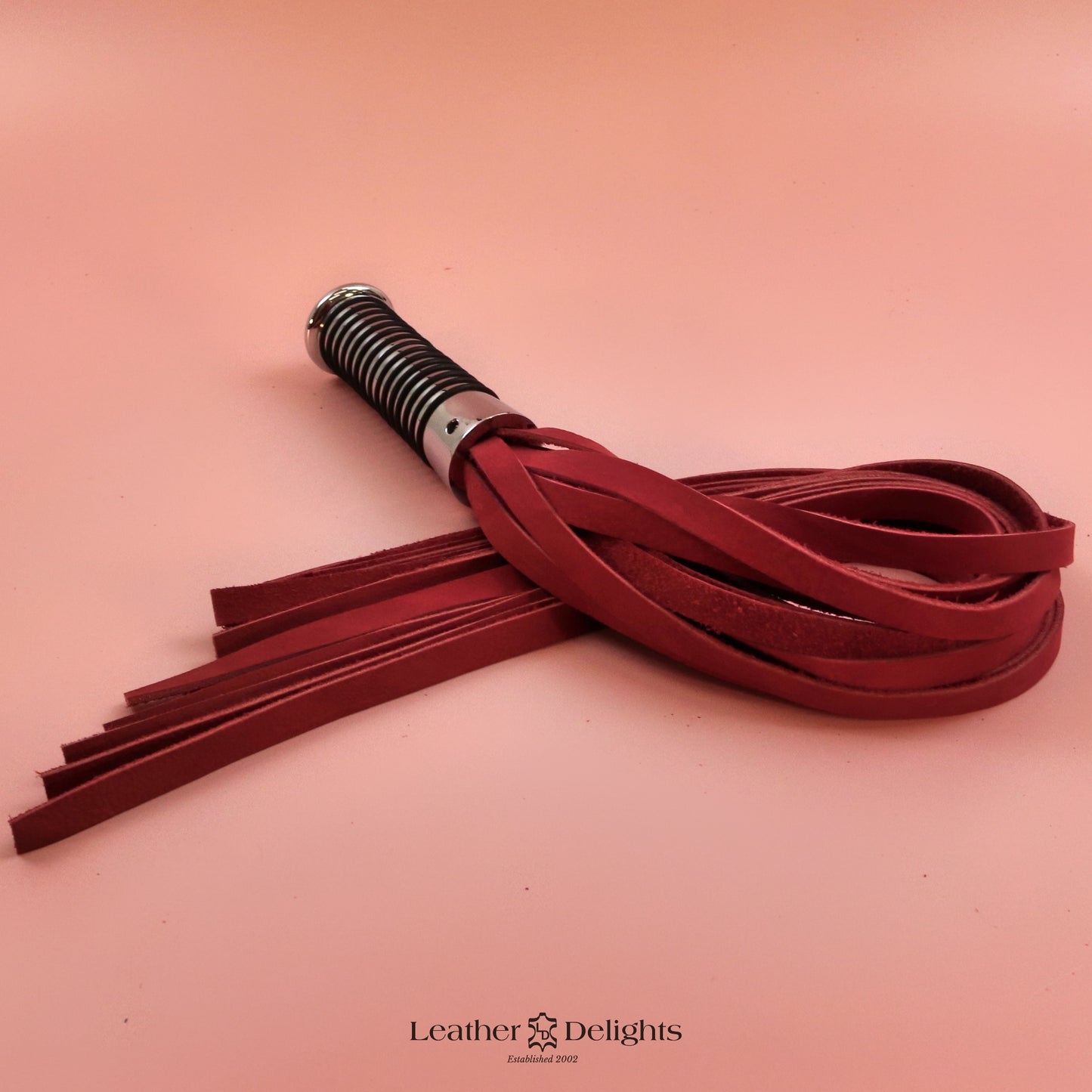 Torture Chamber Flogger - Red Leather