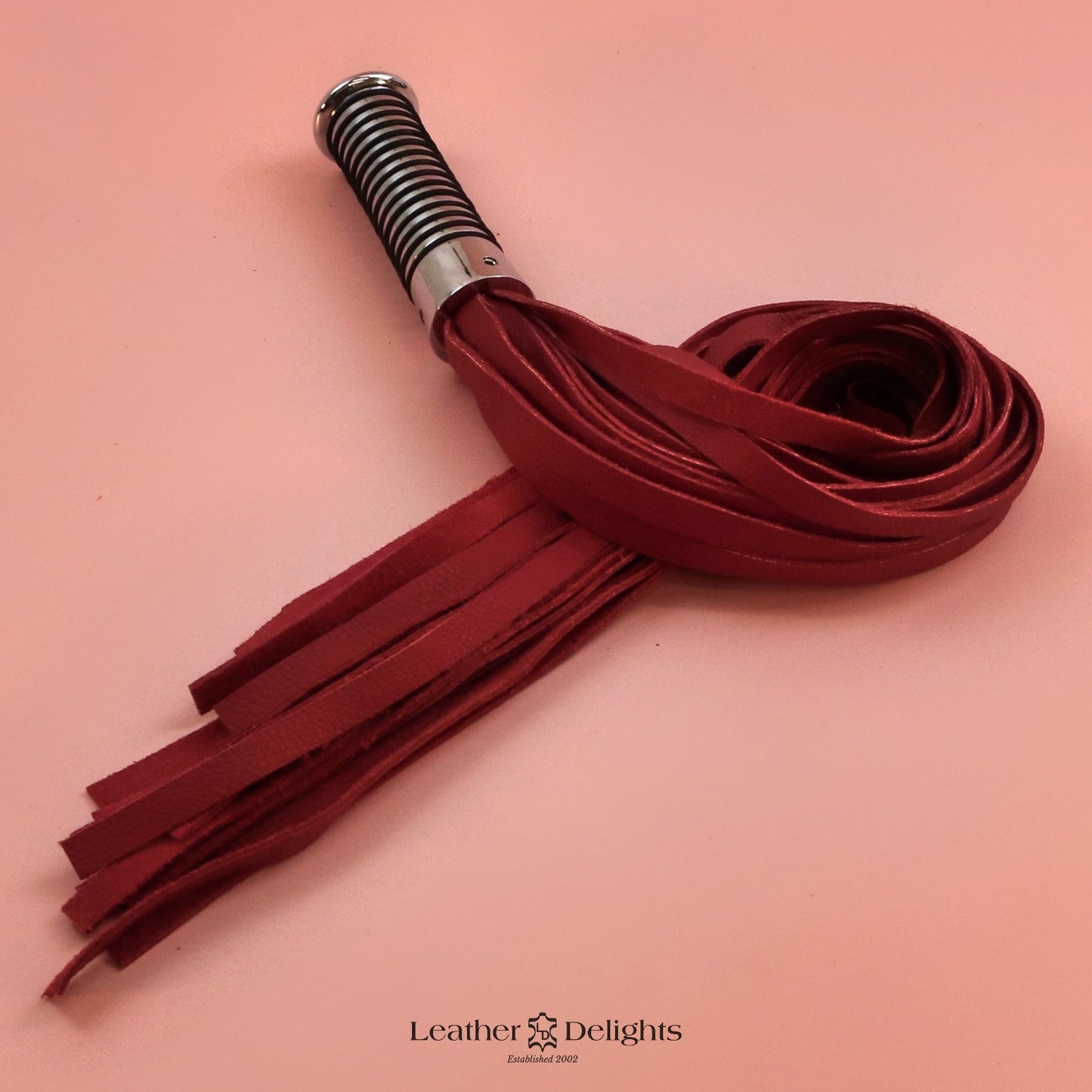 Torture Chamber Flogger - Red Leather