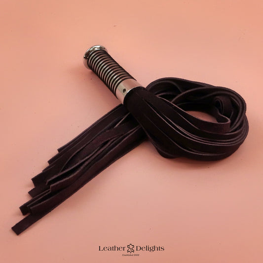 Torture Chamber Flogger - Deep Purple Suede