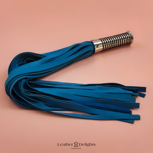 Torture Chamber Flogger - Blue Suede