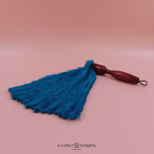 Turquoise Rabbit Fur Flogger