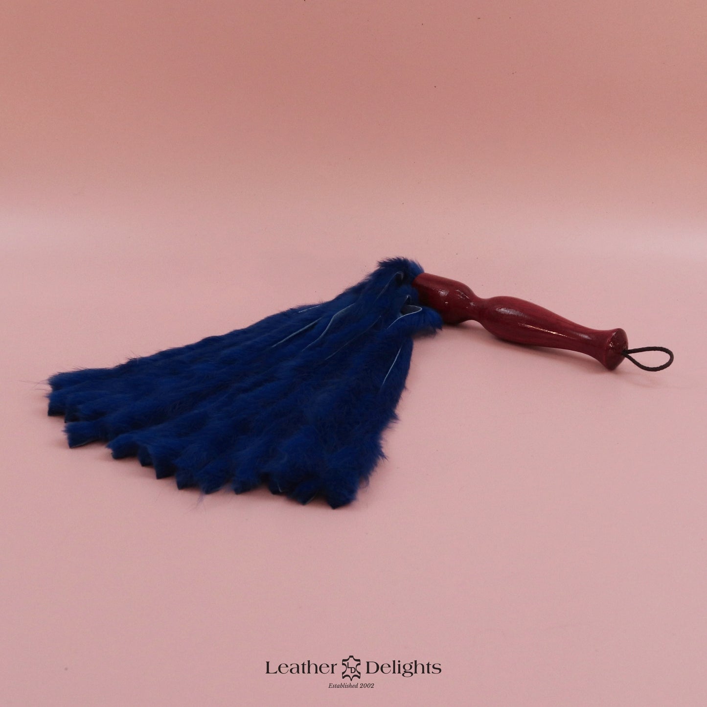 Royal Blue Rabbit Fur Flogger