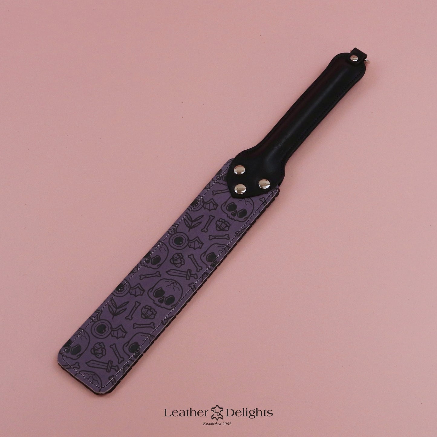 Punishment Paddle - Bones Leather & Black Tyre Tread Rubber