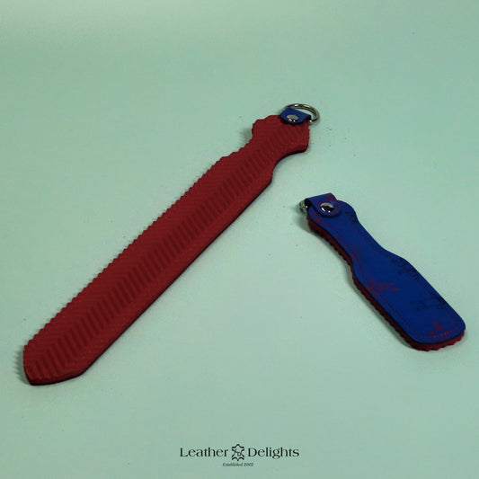 Dagger - Blue Robot Leather & Red Ripple Rubber
