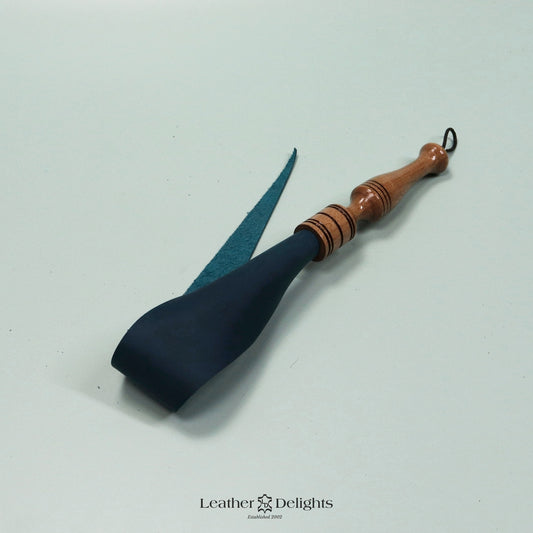 Soft Emerald Blue Leather Dragon Tail