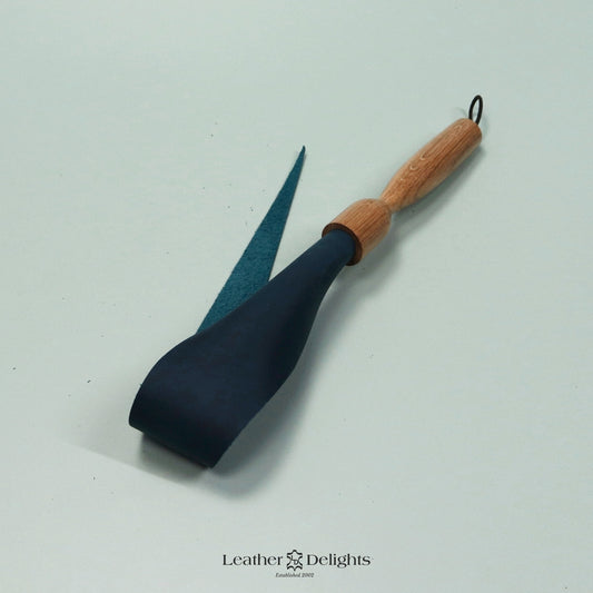 Soft Emerald Blue Leather Dragon Tail
