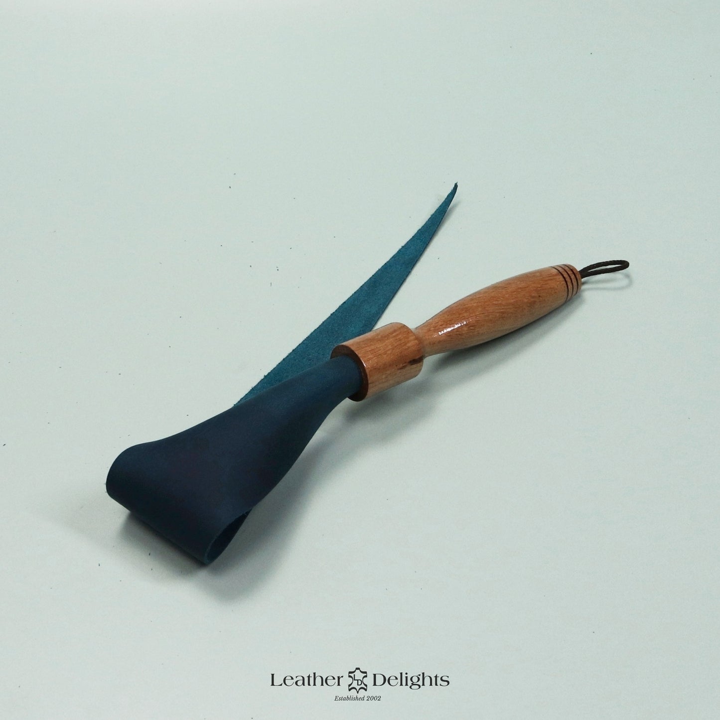 Soft Emerald Blue Leather Dragon Tail