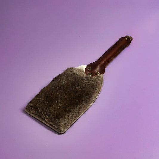 Booty Beater - Brown Leather & Hair on Hide Reindeer with Brown Handle & Brass Hardware