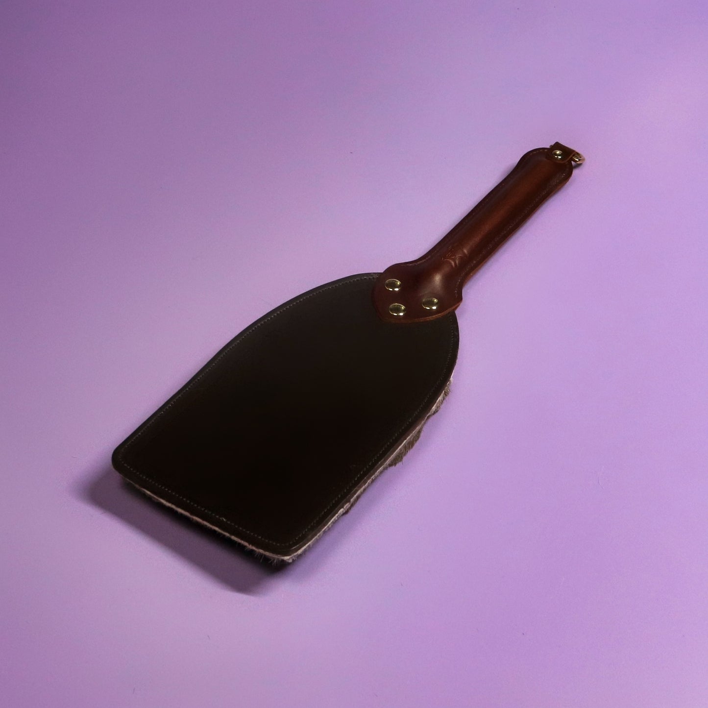 Booty Beater - Brown Leather & Hair on Hide Reindeer with Brown Handle & Brass Hardware