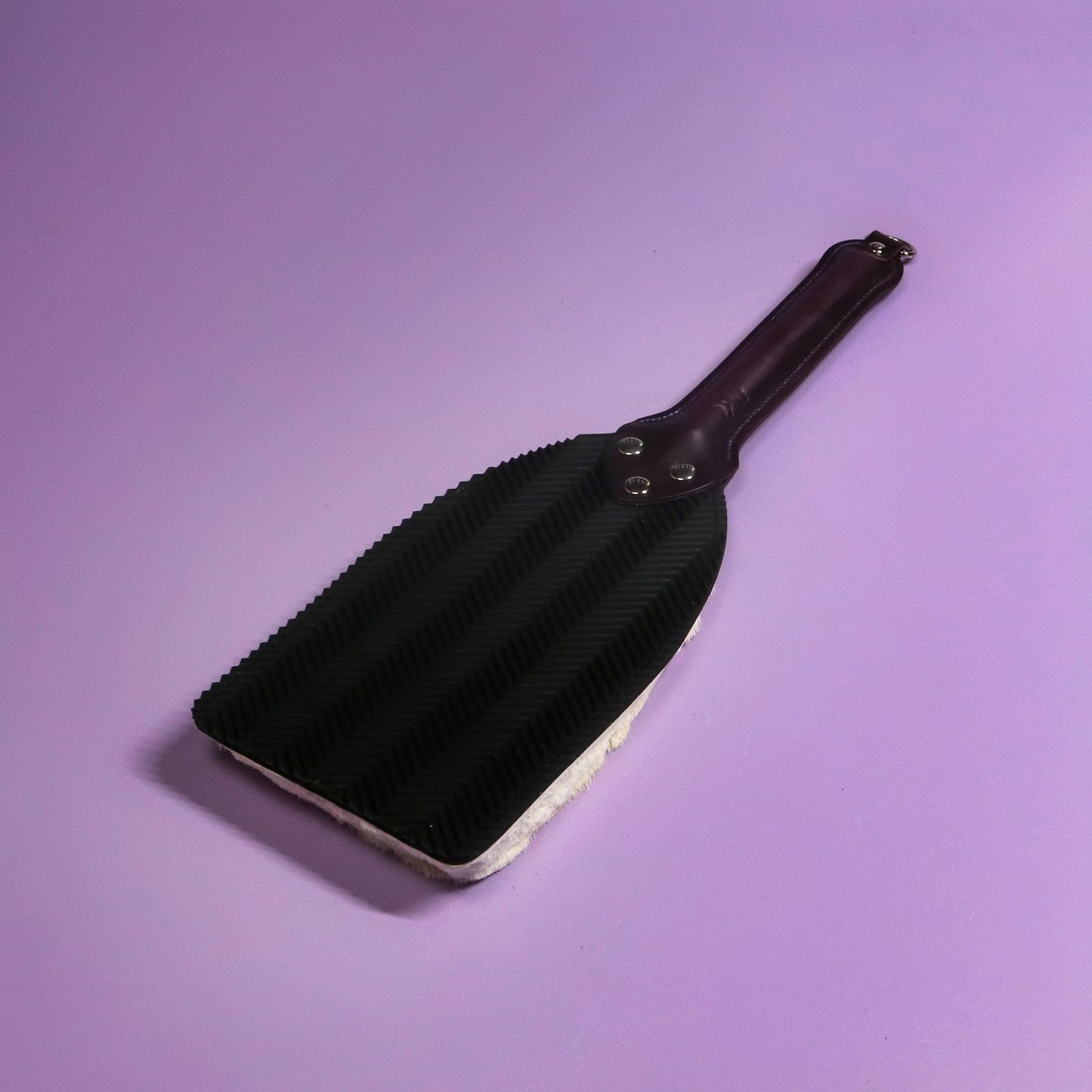 Booty Beater - Black Ripple Rubber & Hair on Hide Reindeer with Purple Handle