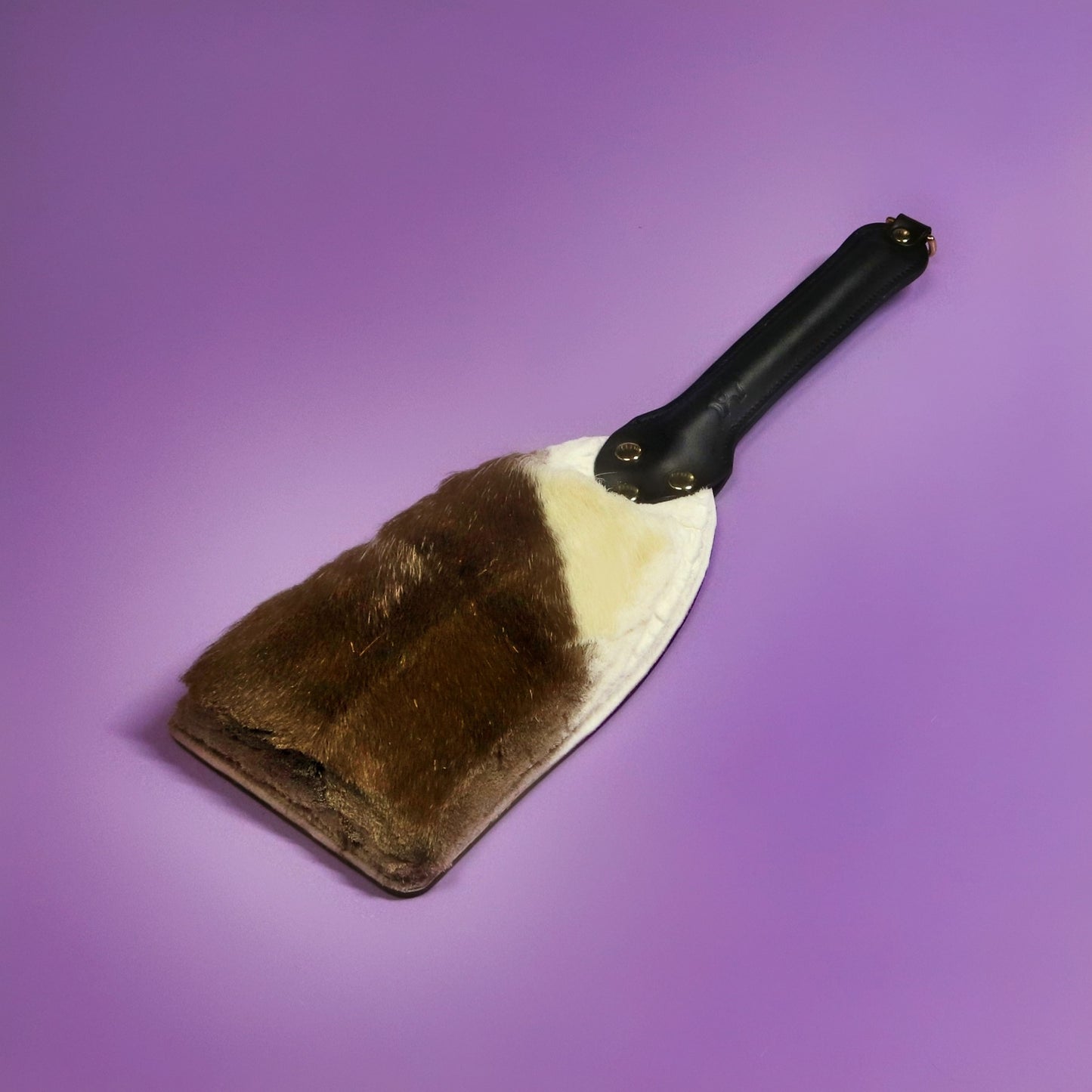 Booty Beater - Black Buffalo Leather & Hair on Hide Reindeer with Brass Hardware