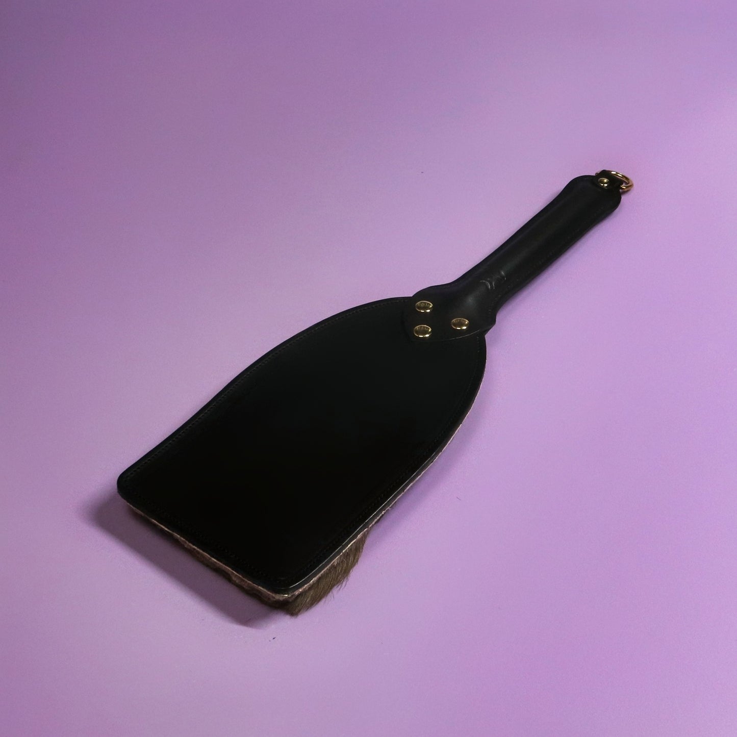 Booty Beater - Black Buffalo Leather & Hair on Hide Reindeer with Brass Hardware