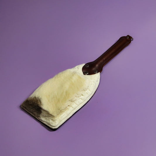 Booty Beater - Brown Leather & Hair on Hide Reindeer with Brown Handle