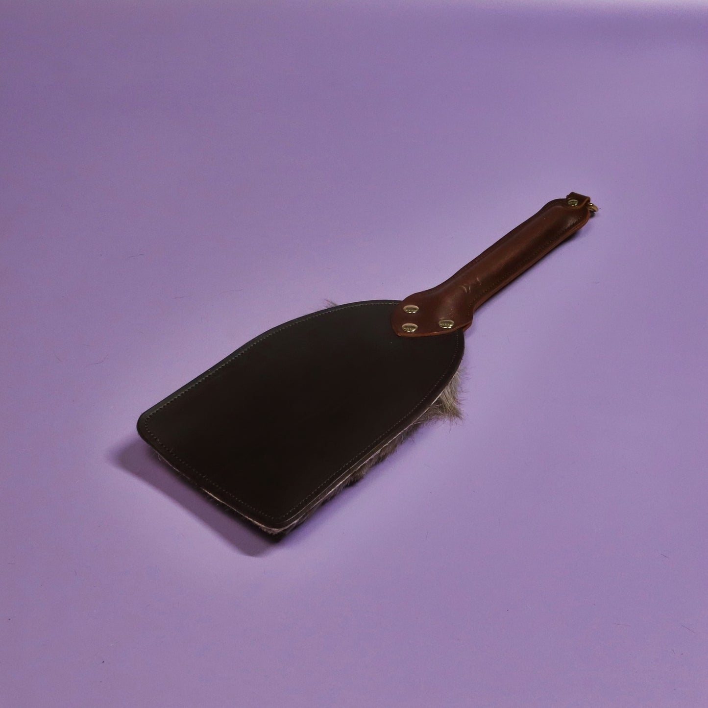 Booty Beater - Firm Brown Leather & Hair on Hide Reindeer with Brass Hardware