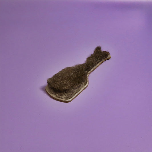 Intimidator Paddle - Beige Tyre Tread Rubber & Hair on Hide Reindeer