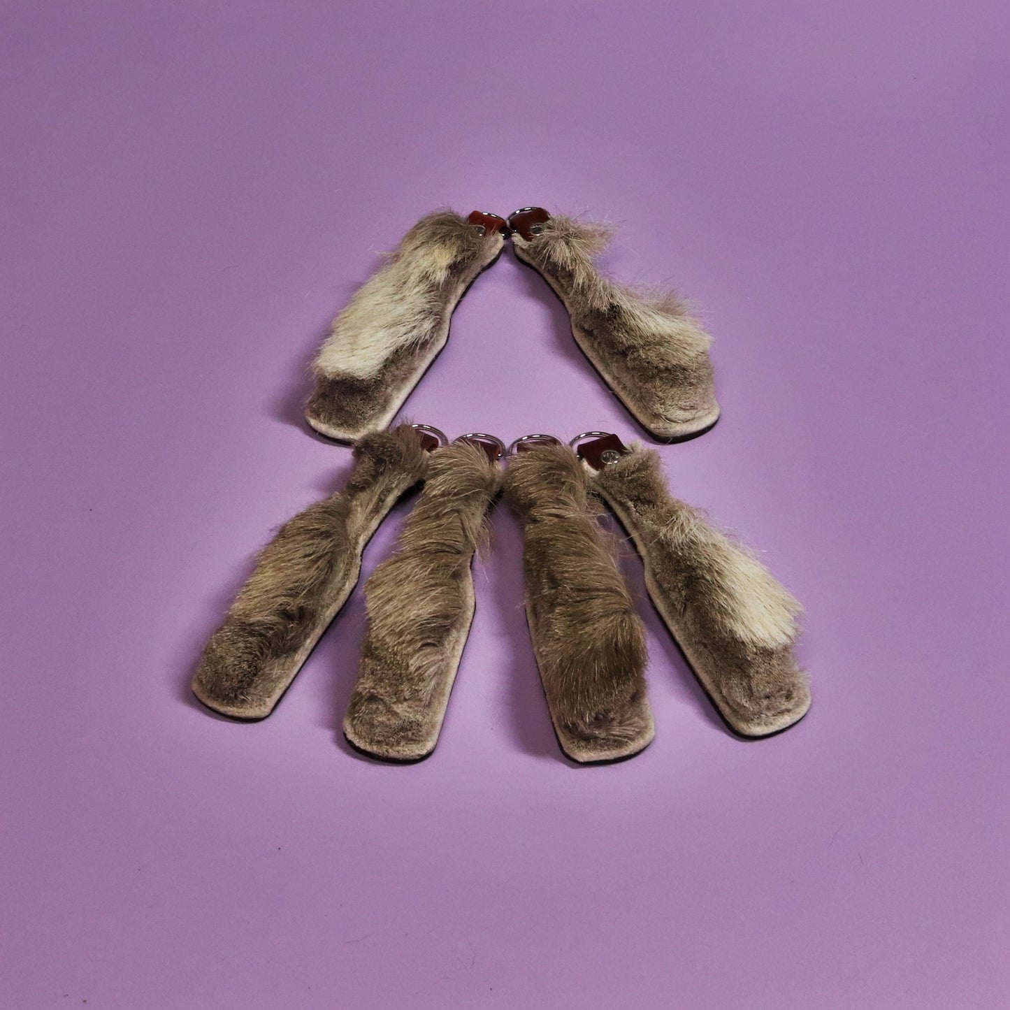 Mini Paddle - Firm Brown Leather & Hair on Hide Reindeer