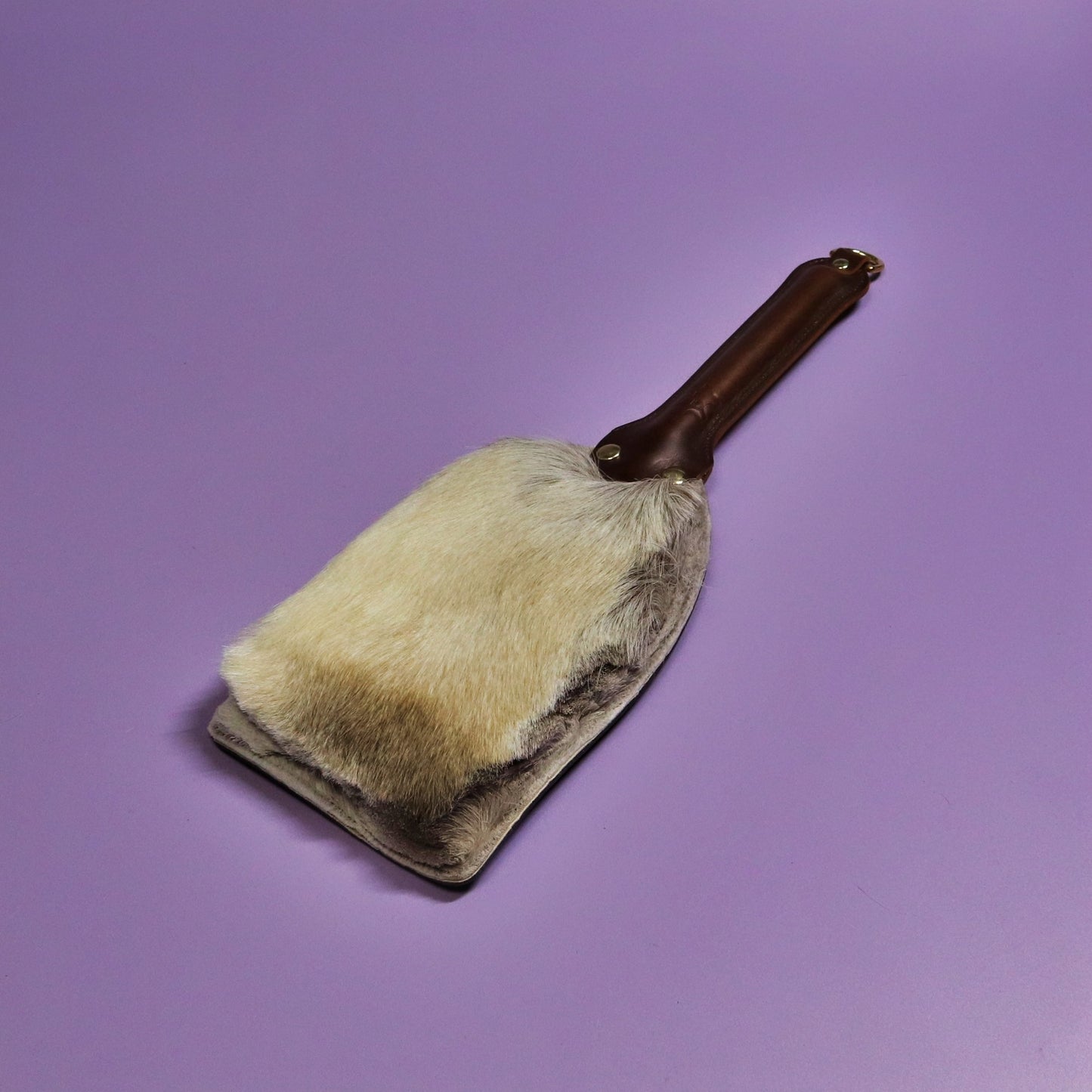 Booty Beater - Brown Leather & Hair on Hide Reindeer with Brown Handle & Brass Hardware