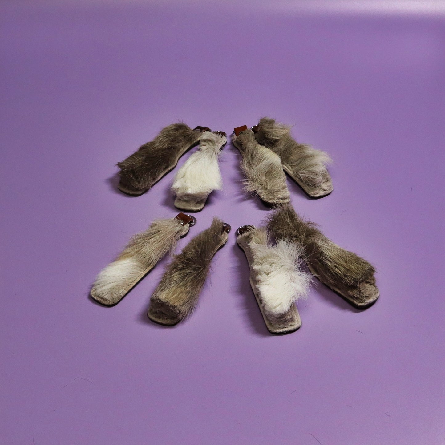 Mini Paddle - Firm Brown Leather & Hair on Hide Reindeer