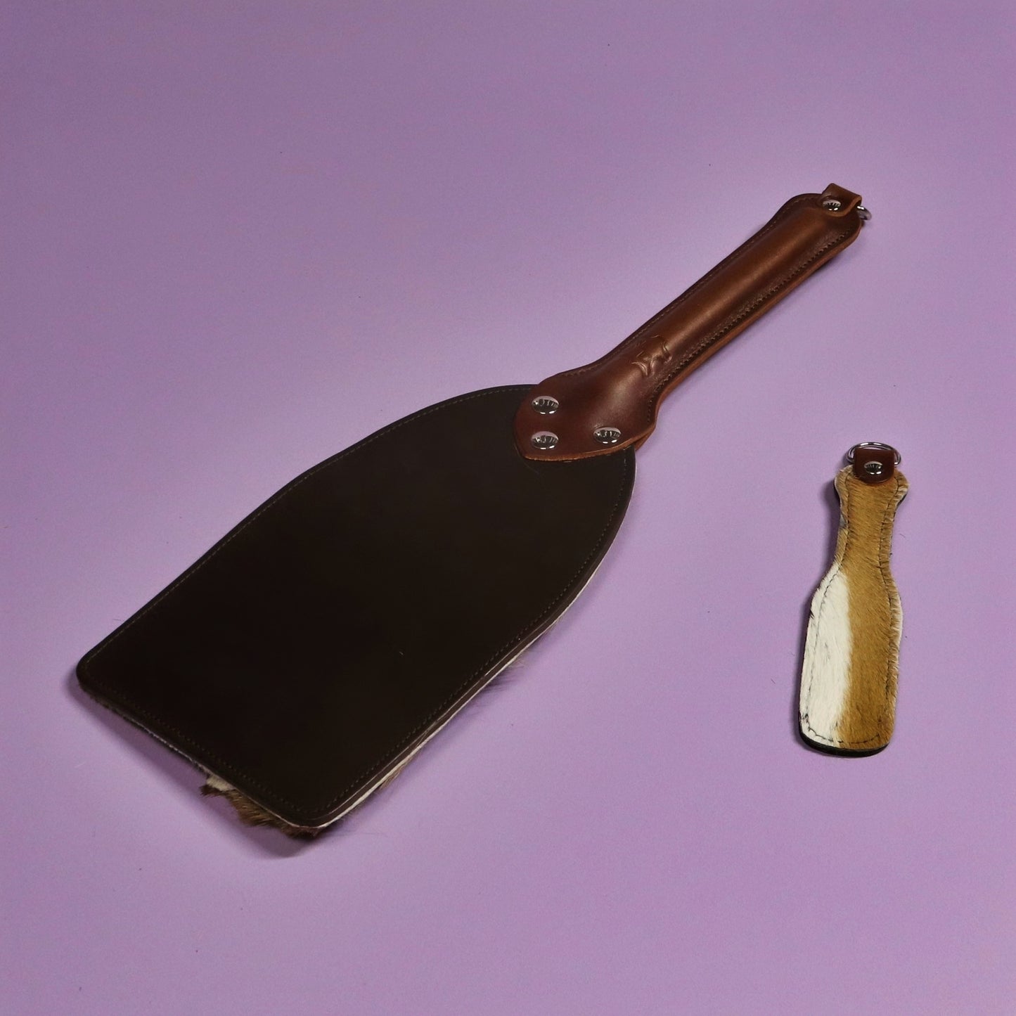 Booty Beater - Firm Brown Leather & Springbok