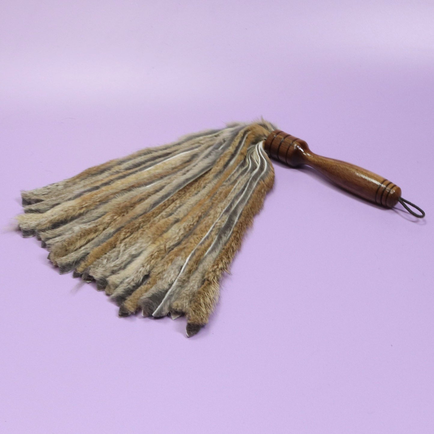 Natural Rabbit Fur Flogger