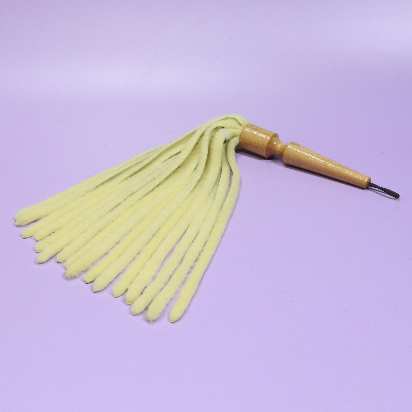 Pale Yellow Sheepskin Flogger