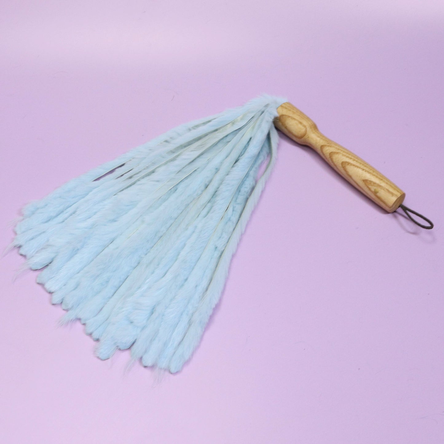 Baby Blue Rabbit Fur Flogger